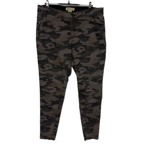 Democracy Jeans Pants Womens 18W Gray Camo Ab Technology Measures 39x30 Stretch